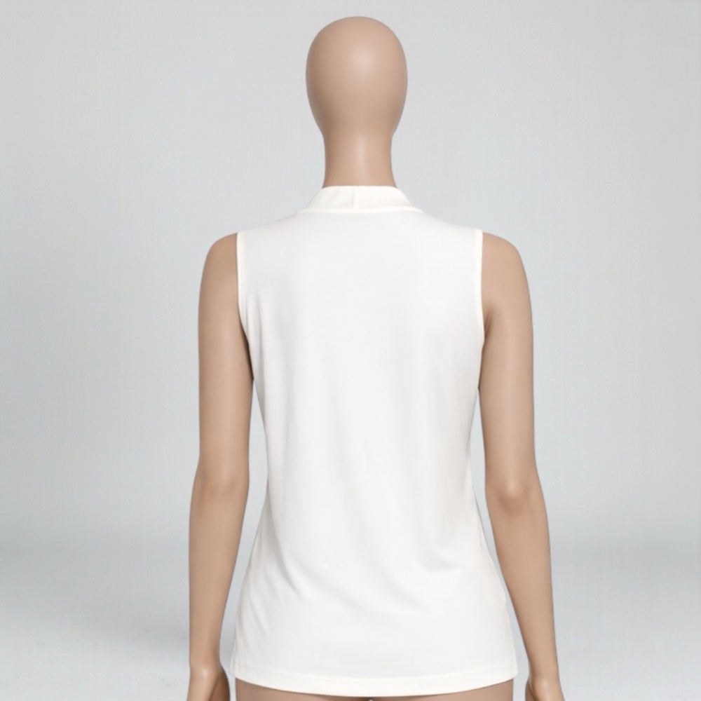 Anne Klein Harmony Pleat Neck Shell Top - Picture 6 of 12